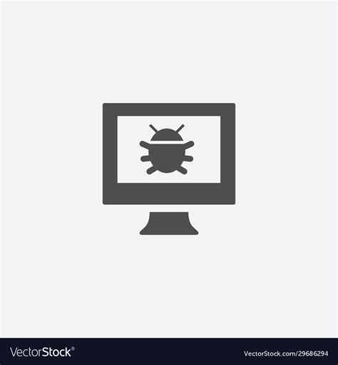 Computer Bug Icon Royalty Free Vector Image Vectorstock