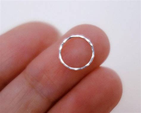 925 Sterling Silver Hammered Texture Tiny Hoop Earringsnose Etsy