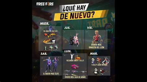 ✅ la agenda semanal de free fire ya ha sido publicada por garena latam. AGENDA SEMANAL NUEVA DE FREE FIRE - YouTube