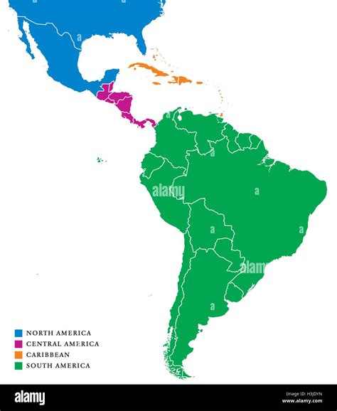 Latin America Subregions Map The Subregions Caribbean North Central