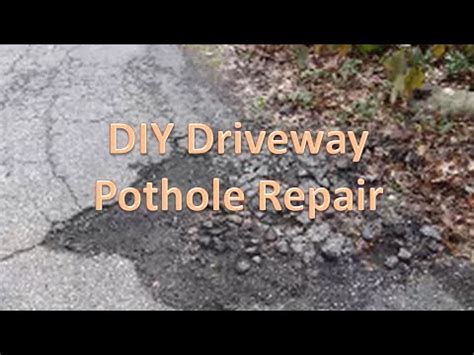 Please check with your doctor before attempting this at home. DIY Driveway Pothole Repair - YouTube