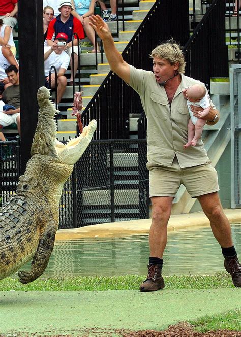 Steve Irwins Son Bob Faces Off Crocodile And Is Pulled Out By Handler