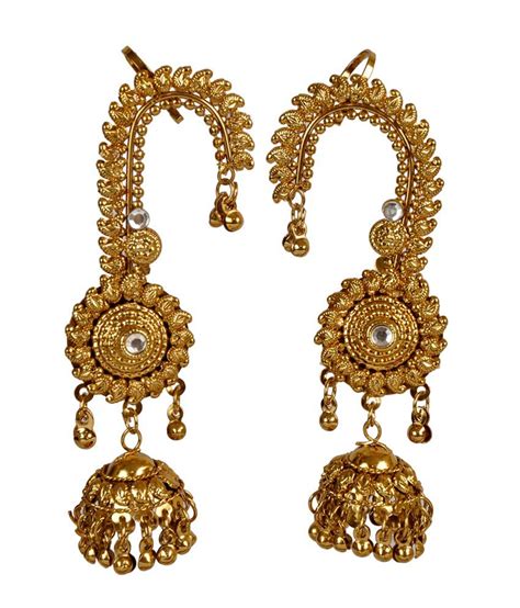 Itz About You Gold Ear Cuffs Kanphool Jhumki Buy Itz About You Gold