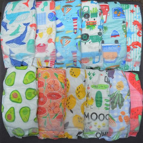 Summer Prints Honest Brand Diapers Set Of 12 Size 1 Etsy