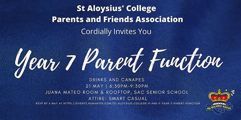 St Aloysius College Pandf Year 7 Parent Function Kirribilli Sat 21st