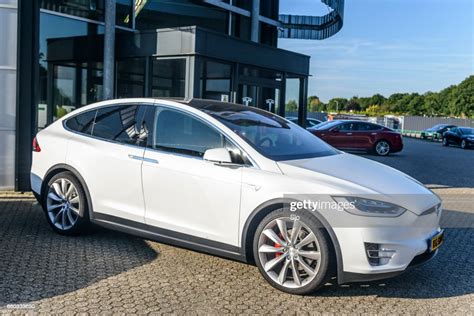 Tesla Model X P90d Allelectric Crossover Suv High Res Stock Photo