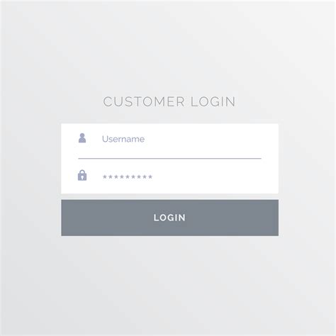 Simple White Login Form Template Design Download Free Vector Art