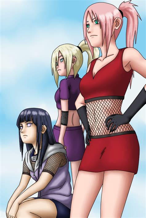 Naruto Girls Growing Up Colored By Ioana24 On Deviantart