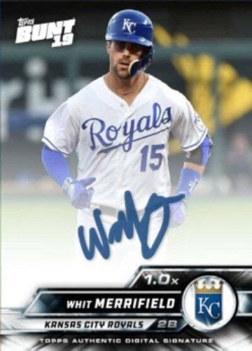 2019 Topps Whit Merrifield Baseball Autographed Trading Card In 2023