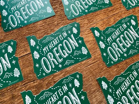 Oregon Sticker Oregon State Sticker Bumper Sticker Single Etsy