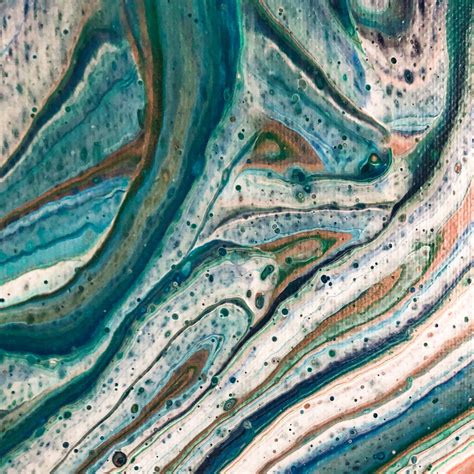 Acrylic Pour Painting Turquoise Etsy