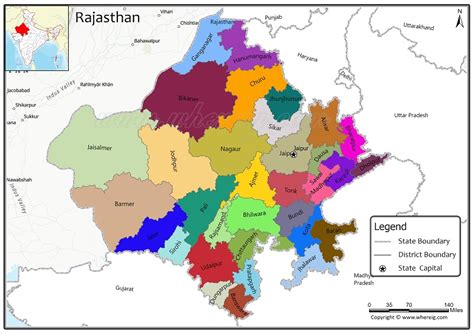 Rajasthan District Map List Of Districts In Rajasthan