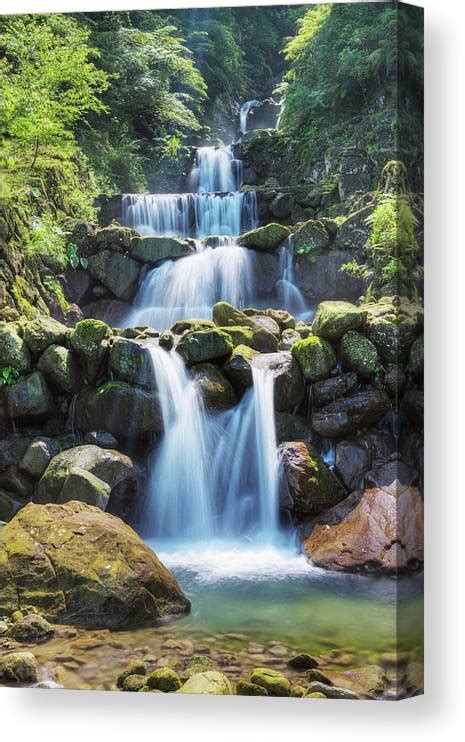 Beautiful Waterfall From The Mountain Canvas Print Canvas Art By