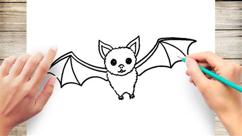 How To Draw A Cute Cartoon Bat Youtube
