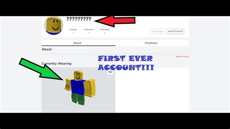 Showing My First Ever My Roblox Account Youtube