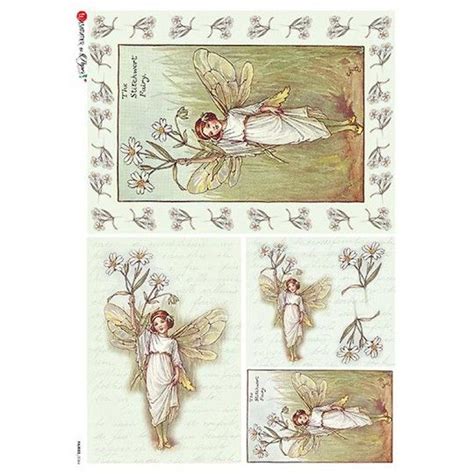 The Stitchwort Fairy Flower Fairies Rice Paper Decoupage Sheet Italy