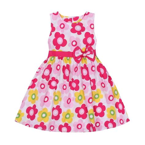 Kids Floral Print Dresses For Girls Children Clothing Cotton Sleeveless