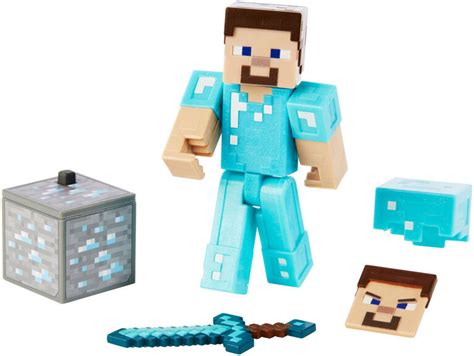 Minecraft Comic Maker Steve In Diamond Armor Action Figure English