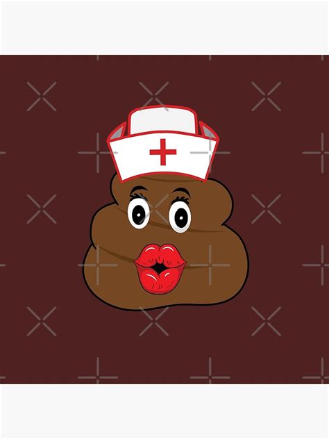 Nurse Poop Emoji Floor Pillow For Sale By Edgyshop Redbubble
