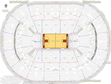 Seating Chart Verizon Center Wizards Elcho Table