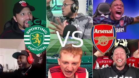 Sporting 2 2 Arsenal Fan Reaction Compilation Youtube