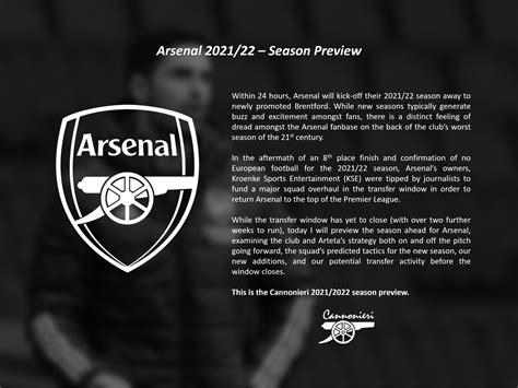 Arsenal 202122 Season Preview Rgunners