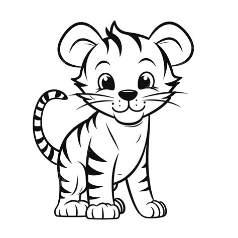 Vector PNG Dibujo De Tigre Sencillo Esquema De Tigre Simple Boceto