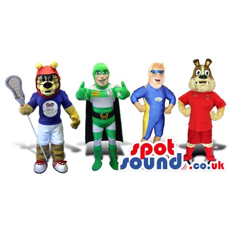 Buy Mascots Spotsound Uk Superhero Mascot