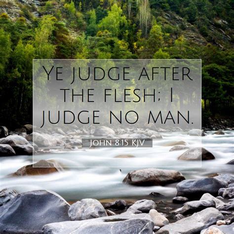 John 815 Kjv Ye Judge After The Flesh I Judge No