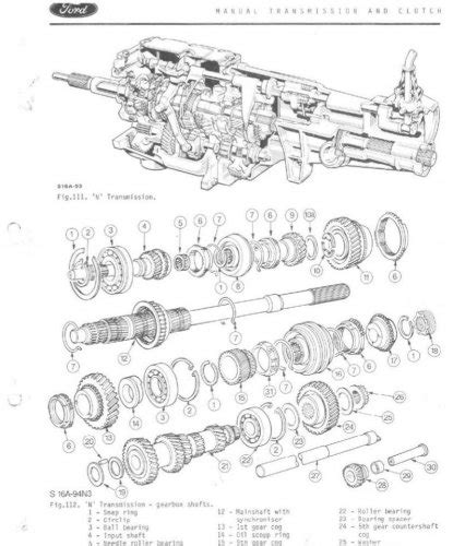 Ford Type 9 Transmission Service Manual Gearbox Usa7s