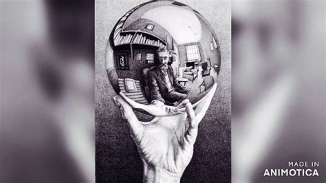 Mano Con Esfera Reflectante Mc Escher Youtube