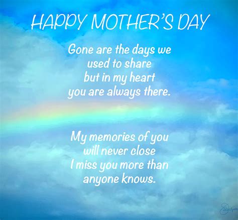 happy mothers day in heaven i miss you mom quotes poems images from daughter son