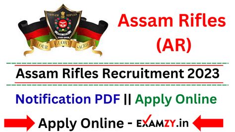 Assam Rifles Recruitment 2023 Technical And Tradesman Notification