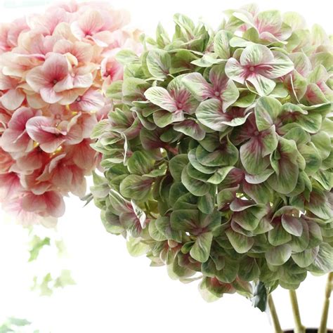 buy big artificial hydrangea silk flower branch large flowers wedding shop home
