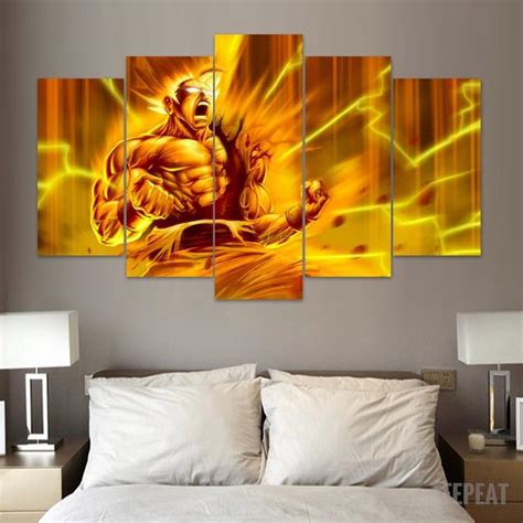 Buy dragon ball z canvas prints designed by millions of independent artists from all over the world. DBZ "Goku Super Saiyan" - 5 Piece Canvas Painting - Empire ...