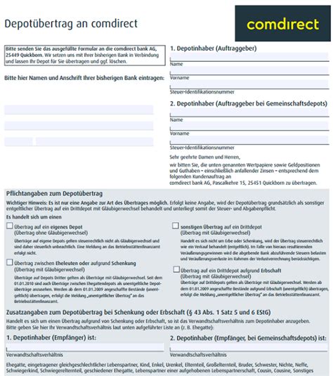 Für einen übertrag verwenden sie unser formular und senden es uns per post an. Comdirect Depotwechsel 2020 » Depotübertrag: Jetzt Depot ...