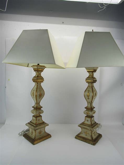 Lot Detail Pair Of Giltwood Decorated Italian Table Lamps