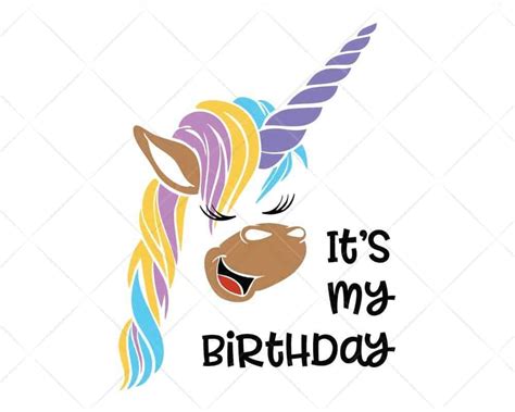 Download Unicorn Its My Birthday SVG Cricut Silhouette | Scotties ...