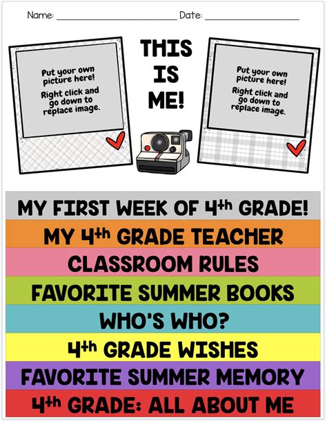 Back to School Activities for 4th grade: First Week of School | Made By