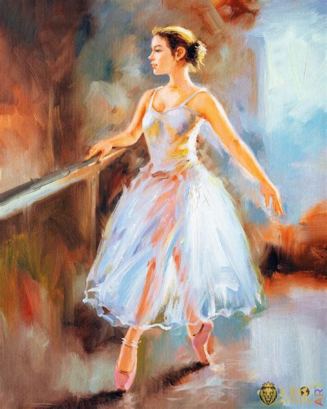 Paintings With Beautiful Ballerinas Leosystem Art