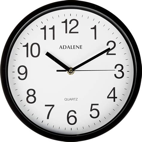 Adalene Wall Clocks Battery Operated Non Ticking 10 Inch