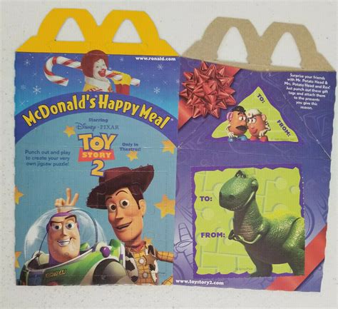 Mcdonalds Toy Story Happy Meal Box Pixar Ebay