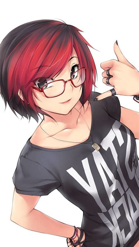 Anime Girl Teenager Red Hair Wallpaper For Android And Iph