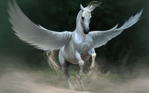 Wallpaper Seni Fantasi Kuda Sayap Karya Seni Pegasus Bangau