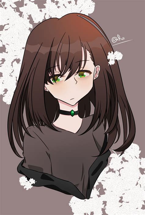 Anime Girl With Dark Brown Hair Pfp Fotodtp