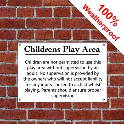 Childrens Play Area Sign 5556 Kids Play Area Kids Playing Kids