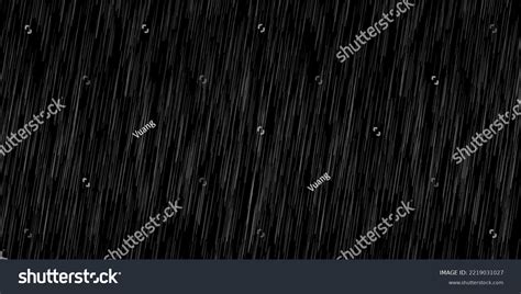 Rain Overlays Realistic Rain Rainfall Rainy Stock Illustration