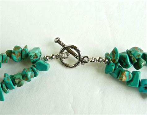 TURQUOISE NUGGET NECKLACE Double Strand Turquoise Nuggets Etsy