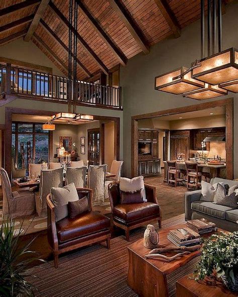 Gorgeous Log Cabin Style Home Interior Design28 Homishome