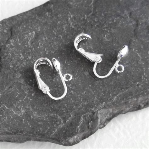 Sterling Silver Clip On Earring Attachments For Non Pierced Etsy